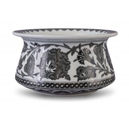 BLACK & WHITE Black and white bowl with floral pattern ;16;28;;;