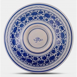 Blue and white deep plate with floral pattern ;;40;;; - BLUE & WHITE  $i
