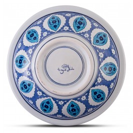 Blue and white deep plate with Rumi pattern ;;40;;; - FLORAL  $i