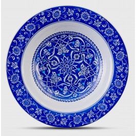PLATE Blue and white plate with Rumi pattern ;;36;;;
