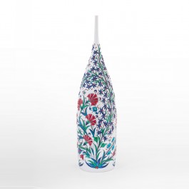 DECORATIVE ITEM & OBJECTS Bottle with flowers and leaves ;52;15