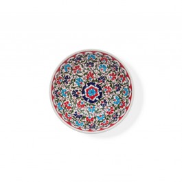 GEOMETRIC Bowl with central carnation flower pattern ;;