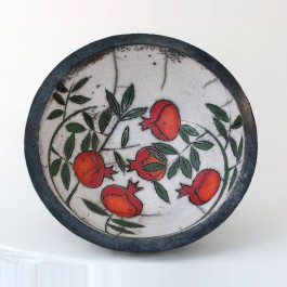 Bowl with pomegranates in contemporary style ;14;39 - RAKU  $i