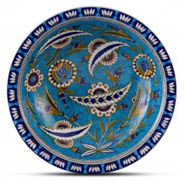 PLATE Deep plate with floral pattern ;;40;;;
