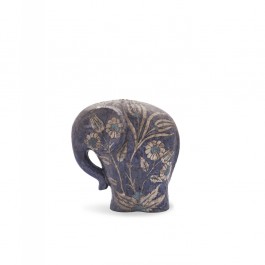 CONTEMPORARY Elephant figure with floral pattern ;;