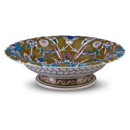 Footed bowl with floral pattern ;12;41;;; - ARTIST Adnan Ergüler  $i