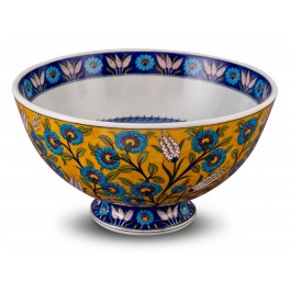 ARTIST Adnan Ergüler Footed bowl with floral pattern ;24;43;;;