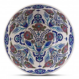 Footed bowl with floral pattern ;30;43;;; - ARTIST Adnan Ergüler  $i