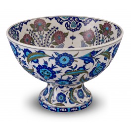 ARTIST Adnan Ergüler Footed bowl with floral pattern ;30;43;;;