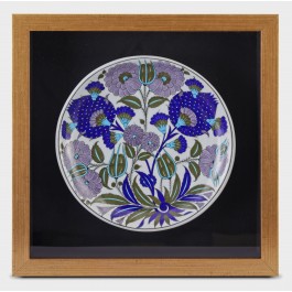 PLATE Framed plate with floral pattern ;44;44;;;