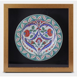 ARTIST Adnan Ergüler Framed plate with floral pattern ;44;44;;;