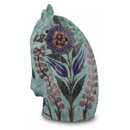 ARTIST Günhan Bozkurt Horse head figurine with floral pattern ;31;22;;;