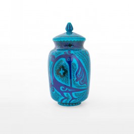 ARTIST Sıtkı II (Nida Olçar) Jar with geometrical pattern and bird figures ;35;18;;;