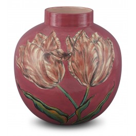 CONTEMPORARY Jar with tulip pattern ;31;26;;;