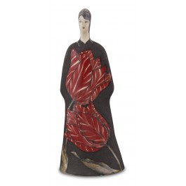 CONTEMPORARY Lady figurine with tulip pattern ;37;14;;;