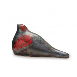 RAKU Pigeon figurine with tulip pattern Pigeon Figurine;14;28;;;