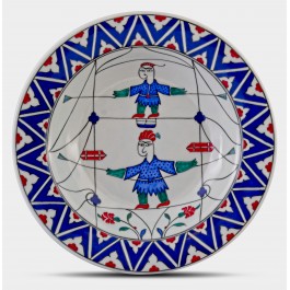 PLATE Plate with acrobat figure ;;30;;;