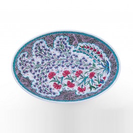 PLATE Plate with carnation flowers ;13;84x48