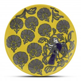PLATE Plate with figure and floral pattern ;;42;;;