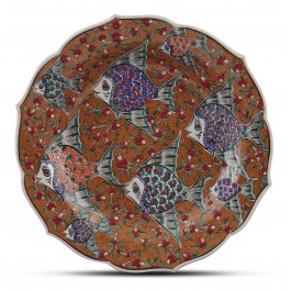 CONTEMPORARY Plate with fish pattern ;;30;;;
