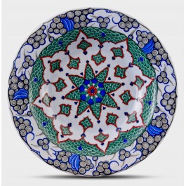 GEOMETRIC Plate with floral pattern ;;30;;;