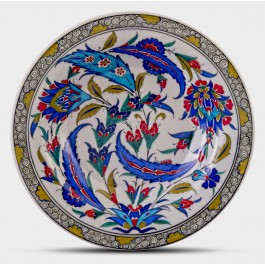 ARTIST Adnan Ergüler Plate with floral pattern ;;30;;;