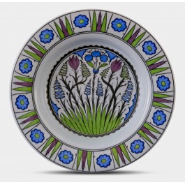 FLORAL Plate with floral pattern ;;36;;;