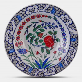 ARTIST Adnan Ergüler Plate with floral pattern ;;36;;;