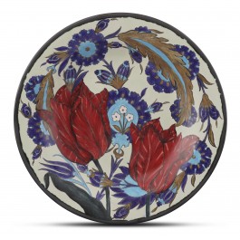 CONTEMPORARY Plate with floral pattern ;;42;;;