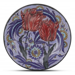 CONTEMPORARY Plate with floral pattern ;;42;;;