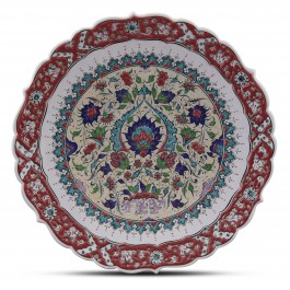 PLATE Plate with floral pattern ;;43;;;