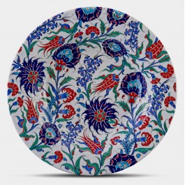PLATE Plate with floral pattern ;;52;;;