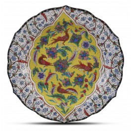 ARTIST Saim Kolhan Plate with floral pattern and birds ;;30;;;