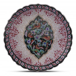 PLATE Plate with floral pattern and birds ;;43;;;