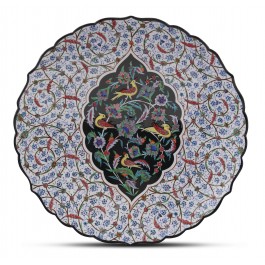 ARTIST Saim Kolhan Plate with floral pattern and birds ;;43;;;