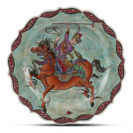 CONTEMPORARY Plate with miniature scene ;;30;;;