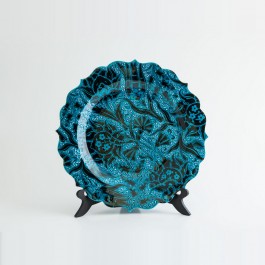 ARTIST Saim Kolhan Plate with saz leaves and floral pattern ;;30