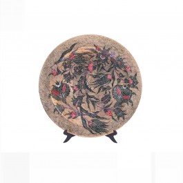 CONTEMPORARY Plate with saz leaves and floral pattern ;;