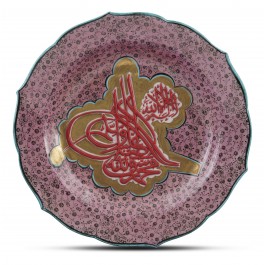 PLATE Plate with tugra and Golden Horn pattern ;;30;;;