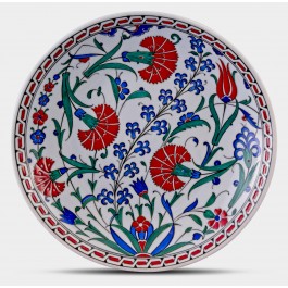 PLATE Plate with tulip and carnation patterns ;;30;;;