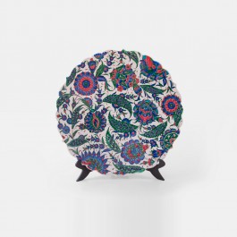 ARTIST Saim Kolhan Rimless plate with floral pattern ;;43