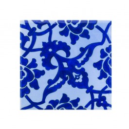 BLUE & WHITE Tile with damasque pattern ;;23.5/20/25