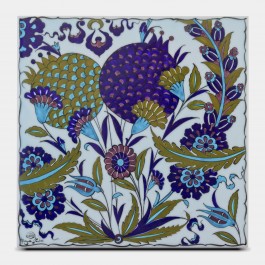 ARTIST Adnan Ergüler Tile with floral pattern ;25;25;;;