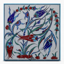 ARTIST Adnan Ergüler Tile with floral pattern ;25;25;;;