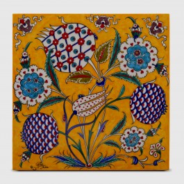 ARTIST Adnan Ergüler Tile with floral pattern ;30;30;;;