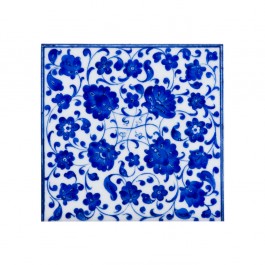 BLUE & WHITE Tile with leaves and floral pattern ;;20/25