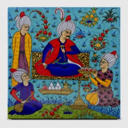 ARTIST Adnan Ergüler Tile with miniature scene ;30;30;;;