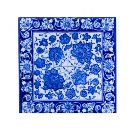 BLUE & WHITE Tile with rumi and hatai pattern ;;25