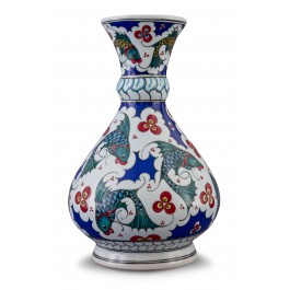 ARTIST Adnan Ergüler Vase with fish and Cintemani pattern ;34;17;;;