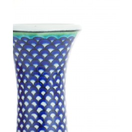 Vase with fish scale pattern ;20;14;;; - BLUE & WHITE  $i